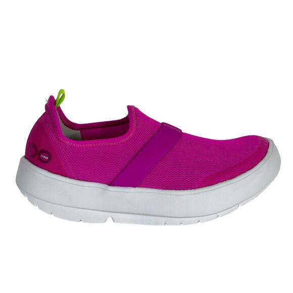 OOFOS OOmg Low Recovery Sneaker Women's Pink Athletic SZ 5 Shoes NEW Slip On - Picture 9 of 11